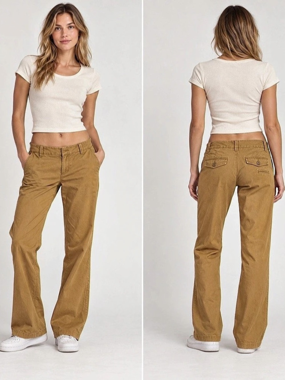 Gap the trouser tan Flare Pants Size 2